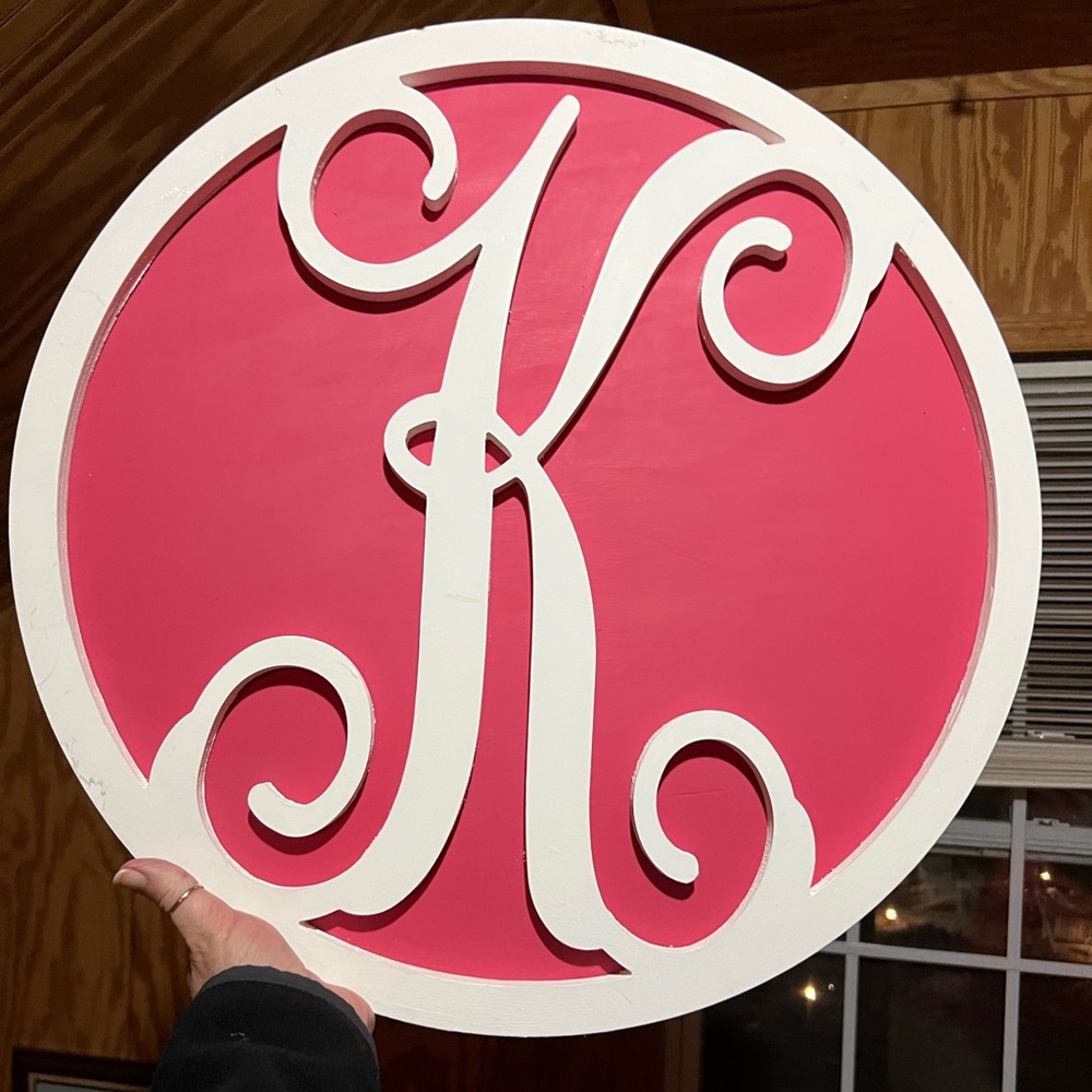 Large wooden monogram 3 D